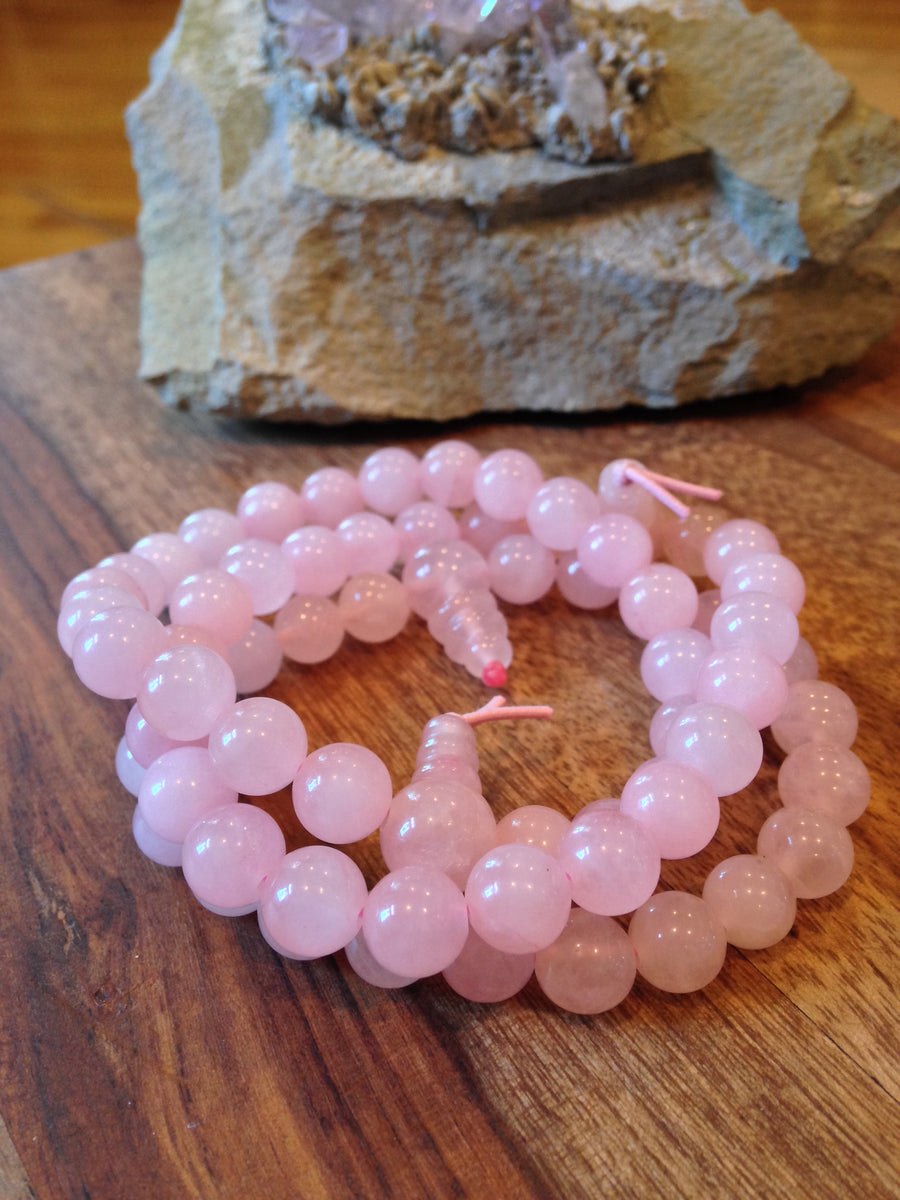 Crystal Bead Bracelet - Rose Quartz